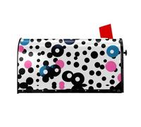 White Polka Dot Mailbox Covers Magnetic Post Box Cover Wraps Standard Size 21x18 Inches for Garden Yard Decor