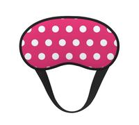 White Polka Dots On Pink Texture, Full Eye Covers Light Blocking Eye Masks Blackout Sleep Eye Muffs