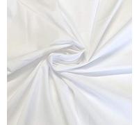 White Polycotton Fabric Poplin 44 Inch 112cm Wide Material by The Meter