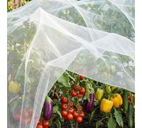 White Polyester Garden Mesh Netting Ultra-Fine 0.5mm for Plant(I)