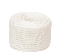 White Polypropylene Work Rope, 14mm x 25m Twisted Cord, UV & Weather Resistant, 1080kg Breaking Strength, Floating Line for Marine, Dock, Boat Anchor, Garden & Outdoor Use