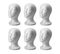 White Polystyrene Female Wig Head Mannequin Foam Head Hat Display Stand (6)