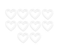 White Polystyrene Heart Foam Hearts Styrofoam Balls Hollow Love Shaped Craft Balls Foam Heart Shaped Wreath Frame for Arts and Crafts, Sculptures, Floral Arrangements (5.5cm 10pcs)