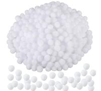 White Pom Poms for Craft - 100 Small 12mm Craft Pom Poms for Christmas, Snow & Classroom Decorations | Kids B Crafty