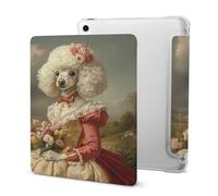 White Poodle European Court Stylish Tri-fold Tablet Case Compatible with IPAD 2020 AIR 4 （10.9in） Anti-Scratch Covers with Pen Slot