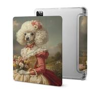 White Poodle European Court Stylish Tri-fold Tablet Case Compatible with IPAD Pro 2020 （11in） Anti-Scratch Covers with Pen Slot