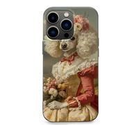 White Poodle European Court TPU Mobile Phone Basic Cases Compatible with iPhone 13 Mini/13/13 Pro/13 Pro Max Anti-Scratch Covers