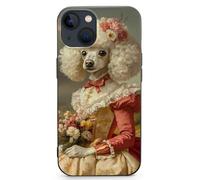 White Poodle European Court TPU Mobile Phone Basic Cases Compatible with iPhone 13 Mini/13/13 Pro/13 Pro Max Anti-Scratch Covers