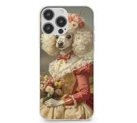 White Poodle European Court TPU Mobile Phone Basic Cases Compatible with iPhone 13 Mini/13/13 Pro/13 Pro Max Anti-Scratch Covers