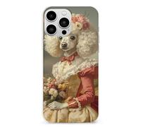 White Poodle European Court TPU Mobile Phone Basic Cases Compatible with iPhone 13 Mini/13/13 Pro/13 Pro Max Anti-Scratch Covers
