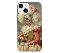 White Poodle European Court TPU Mobile Phone Basic Cases Compatible with iPhone 13 Mini/13/13 Pro/13 Pro Max Anti-Scratch Covers