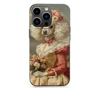White Poodle European Court TPU Mobile Phone Basic Cases Compatible with iPhone 13 Mini/13/13 Pro/13 Pro Max Anti-Scratch Covers