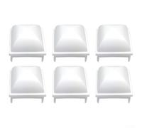 White Pool Fence Post Covers for Inch Square Posts, Above Ground Pool Post for Sleeves, for PP Plastic Deck Guard Fit for JW Esther Williams(6pcs)