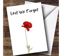 White Poppy Personalised Remembrance Day Card | Remembrance Day Card | Military Soldier Veteran