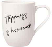 Villeroy & Boch - Statement Mug Happiness is Homemade 11.5 x 8 x 10.5 cm, White Porcelain Cup 280 ml
