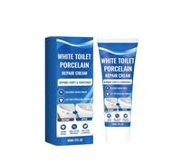 White Porcelain Repair Cream, No-Mess Glossy Repair Paste, Instant Ceramic Restorer for Chips, Cracks and Scratches on Toilets, Sinks, Bathtubs and Household Ceramic Surfaces