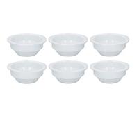 White Porcelain Soup Bowls 320ml 6-Piece Stackable Round Soup Appetizer Dessert Bowls Dishes Pies Tapas Lasagne Bowls