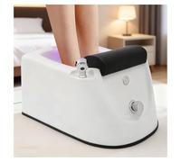 White Portable Foot Spa Tub Acrylic Bath Basin with LED Color Lights and Adjustable Hot/Cold Water Feet Massager Suitable for Home Beauty Salon and Care