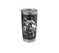 White Portrait | American Pitbull Terrier Stainless Steel Insulated Tumbler