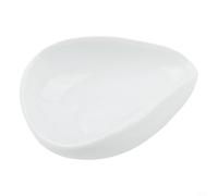 White Pottery Coffee Dosing Cup for Measuring Beans, Tea, Nuts, Salt - 10.7 x 4 x 7.5 cm, Rounded Spout & Curved for Edge, for Easy to Rinse Clean(B)