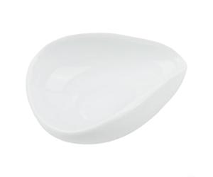 White Pottery Coffee Dosing Cup for Measuring Beans, Tea, Nuts, Salt - 10.7 x 4 x 7.5 cm, Rounded Spout & Curved for Edge, for Easy to Rinse Clean(B)