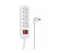 White Power Strip 3-way 3 meters Hama 00030535