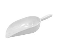 White PP Plastic Scoop - Multipurpose Measuring Scoop for Dry and Liquid Ingredients, Heavy Duty for Home, Commercial, and Industrial Use, Ice, Icecream, Flour, Sugar, Pet Food (10 oz)