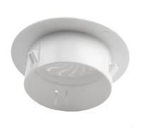 White Pp Plastic Wall Hole Cover For Air Conditioning Vents With Shutters, Heat Resistant Round Rosette For Pipe Openings, 40mm To 100mm Diameter Options(70mm)