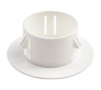 White Pp Plastic Wall Hole Cover For Air Conditioning Vents With Shutters, Heat Resistant Round Rosette For Pipe Openings, 40mm To 100mm Diameter Options(50mm)