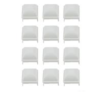 White PP Pool Fence Post Covers for 1.5 Inch Square Posts - Weather Resistant Guards Fit for kayak for jw Esther for williams Swimming Pool Decks 6-48 Pack(12pcs)