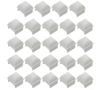 White PP Pool Fence Post Covers for 1.5 Inch Square Posts - Weather Resistant Guards Fit for kayak for jw Esther for williams Swimming Pool Decks 6-48 Pack(24pcs)