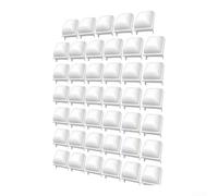 White PP Pool Fence Post Covers for 1.5 Inch Square Posts - Weather Resistant Guards Fit for kayak for jw Esther for williams Swimming Pool Decks 6-48 Pack(48pcs)