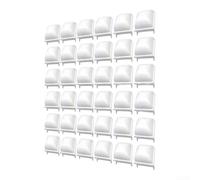 White PP Pool Fence Post Covers for 1.5 Inch Square Posts - Weather Resistant Guards Fit for kayak for jw Esther for williams Swimming Pool Decks 6-48 Pack(36pcs)