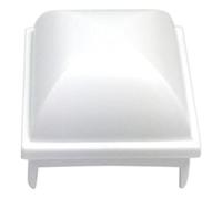 White PP Pool Fence Post Covers for Above-Ground Pools - Fits 1.5" x 1.5" Square Hollow Posts, Pack of 6/12/24/36/48, Weather-Resistant & Easy-(6PCS)