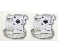 White Pre-Corded Tilter for 2 Horizontal Window Blinds (2 QTY) by Delta Blinds Supply