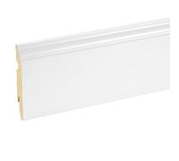 White Primed MDF Skirting Board with Easy Clip System - Prestige Premium 90mm High x 2.2 Metre Long