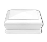 White Primed Pyramid Newel Cap for 70mm Posts - Hardwood Base - Ready to Paint Staircase Newel Post Cap - Modern and Traditional White Primed Stair Part