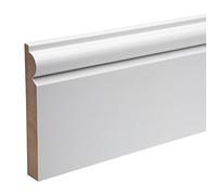 White Primed Torus MDF Skirting Board 170mm x 18mm x 4m in Various Pack Sizes (2)