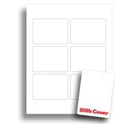 White Printable Playing Card Paper - Blank Cards for Inkjet & Laser Printers - Heavyweight 80lb Cover - 20 Sheets / 120 Cards