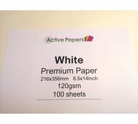 White Printer Paper 120gsm Legal 8.5x14 inch 100 Sheets