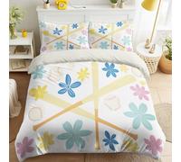 White Printing Duvet Cover Softball Baseball Bats Flowers Bedding Decorative Comforter Cover Set Breathable Illustration Sport Duvet Cover Set Fun Athletic Bedding - King