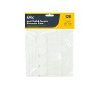 White Protector Foam Pads Set in Assorted Shapes & Sizes, Pack of 125 - Anti-Scratch & Anti-Skid, Ideal for Furniture & Floor Protection