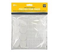 White Protector Foam Pads Set in Assorted Shapes & Sizes, Pack of 125 - Anti-Scratch & Anti-Skid, Ideal for Furniture & Floor Protection