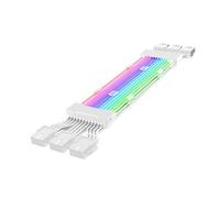 White Psu Cables - Pc Cable | Wire Extension ATX Energy Cable | Wire Extension ATX Energy Cablle - Synchronized PSU Cables With Color Mode ARGB Wires Extensions Kit