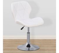 (White PU) Charles Jacobs Small Swivel Chair | Home Office Furniture