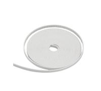 White PU with Steel Core Gt2 Belt, GT2 Timing 6mm/10mm Width Black Rubber Belt for 3D Printer 1 piece(10M,F)