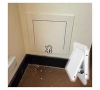 White Pull Open Attic Access Door, Latch Recessed Wall Inspection Hatch, Concealed Spring Loaded Access Panel for Bathroom Kitchen Garage Basement(8x14in(20.3x35.6cm))