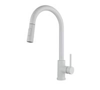 White Pull Out Kitchen Faucet for Cold & Hot Water Rotatable Water Purifier Tap with Water Inlet Hose Ideal for Vegetable Wash and Kitchen Use