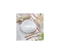 White Pure Glass Dinner Set - 24 Piece Oval Dinnerware Sets for 6 People, White Crockery Set with Plates and Bowls, Basic Full Dinner Set…