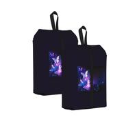White Purple Butterflies Print Men Women Travel Shoe Storage Bag Home Organizer Pouch Gym Camping Backpacks